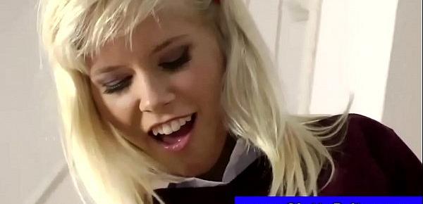  Hot blonde amateur teen schoolgirl strips